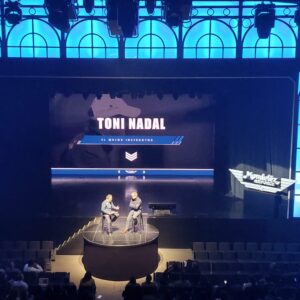 Toni Nadal en un evento para Mondelez.